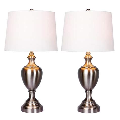 Fangio Lighting 30 In Urn With Pedestal Base Metal Table Lamp 2 Pack