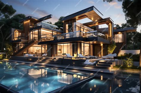 Premium AI Image | Luxury exterior house design