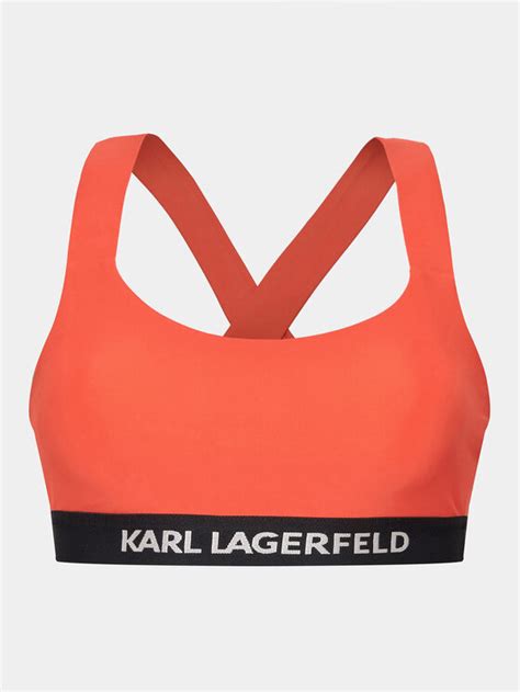 Karl Lagerfeld Bikini Oberteil Logo W Orange Modivo De