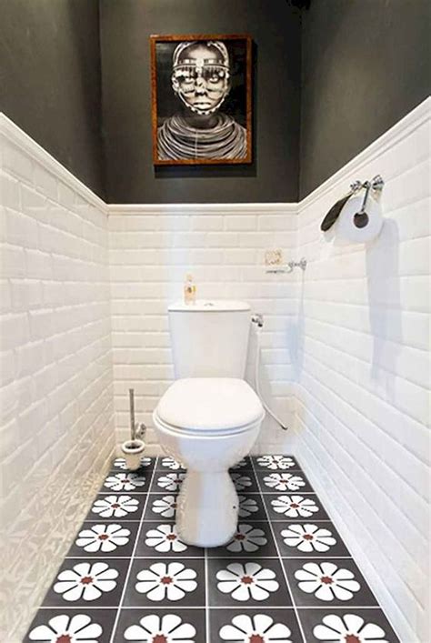 50 Stunning Small Bathroom Makeover Ideas In 2020 Patterned Bathroom