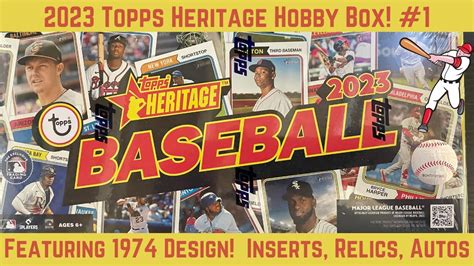 2023 Topps Heritage Hobby Box Featuring 1974 Designs YouTube