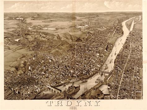 Historic Map - Troy, NY - 1881 | World Maps Online