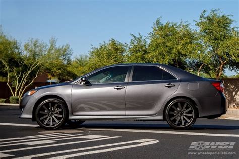 2014 Toyota Camry With 20 Gianelle Santo 2ss In Matte Black Black Lip