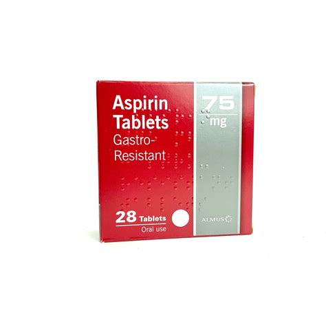 Aspirin 75mg Enteric Coated Gastro Resistant - 28 Tablets | Home Health UK