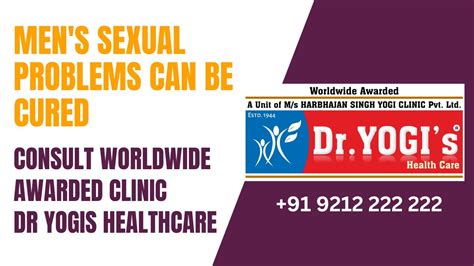 Best Sexologist In Chandigarh I Worldwide Awarded Clinic Dr Yogis