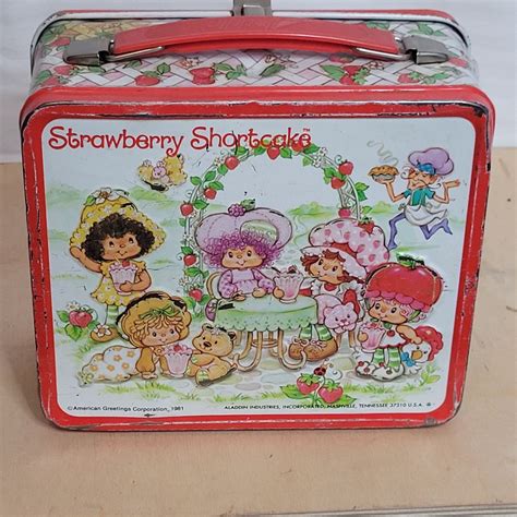 Vintage Strawberry Shortcake Metal Lunchbox Aladdin 1981 Has Etsy