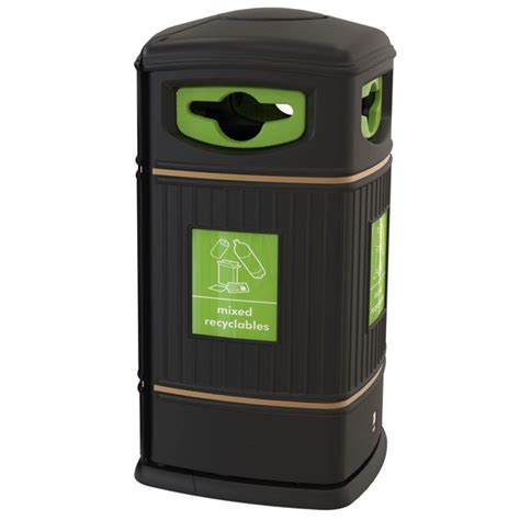 Heritage Square Recycling Bin 110 Litres Leafield Environmental