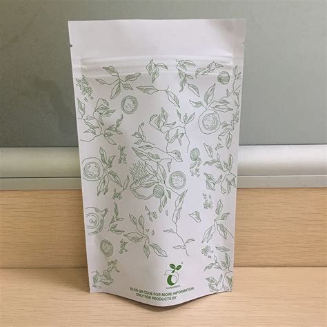 Eco Friendly Corn Starch Based Zip Lock Paper Packaging Compostable