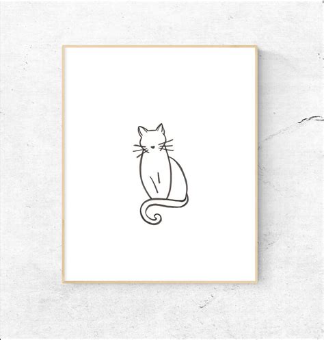 Simple Cat Line Drawing Store | dakora.com.co