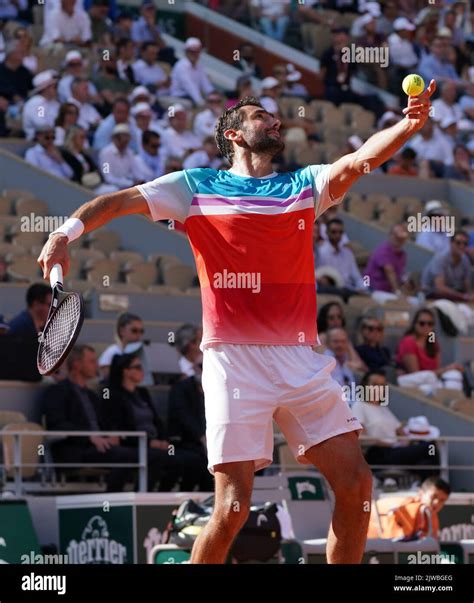 Grand Slam Champion Marin Cilic Of Croatia In Action During His Quarter