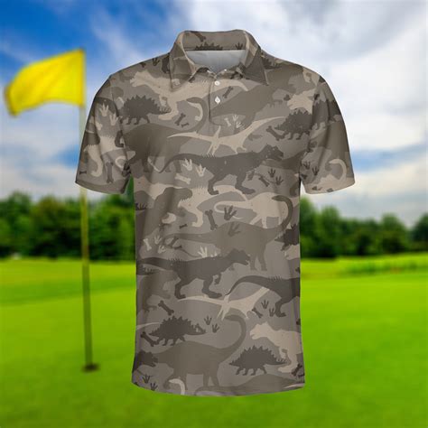 Dinosaur Men Golf Polo Shirt Dinosaur Men Polo Shirt Etsy