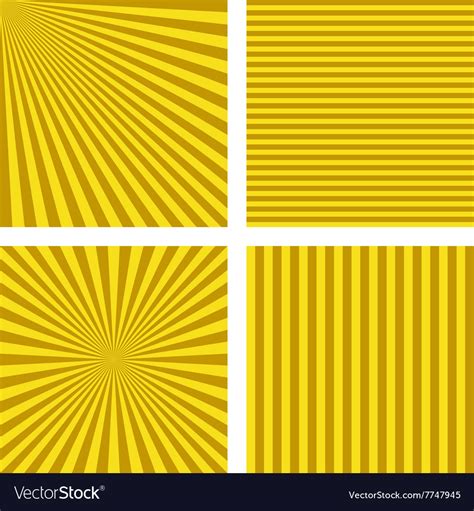 Yellow brown simple striped wallpaper set Vector Image