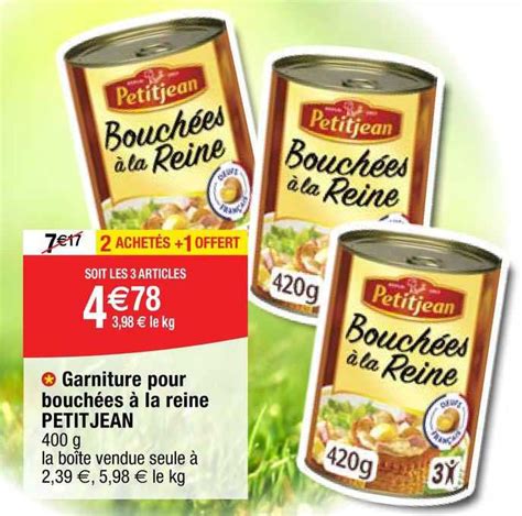 Promo Garniture Pour Bouch Es La Reine Petitjean Chez Migros France