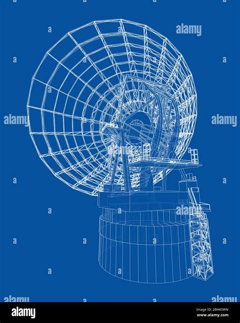 Radio Telescope Concept Outline Vector Stock Vector Image And Art Alamy