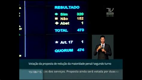 V Deo Deputados Aprovam Pec Que Reduz A Maioridade Penalde Para