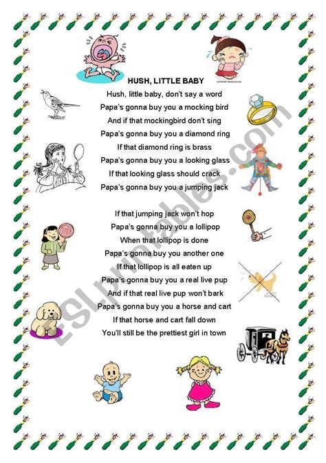 Hush Little Baby Don’t Say a Word Nursery Rhyme- Lyrics, History, Video ...