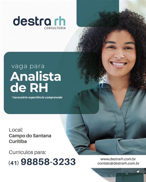VAGA DE ANALISTA DE RH - 100% Presencial para o bairro Campo de Santana ...