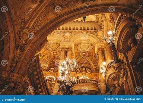 Paris, France - NOV 30, 2013: Interior of the Palais Garnier Opera ...