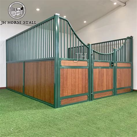 Luxurious Permanent Horse Stable With Green Powder-Coated - JH HORSE STALL