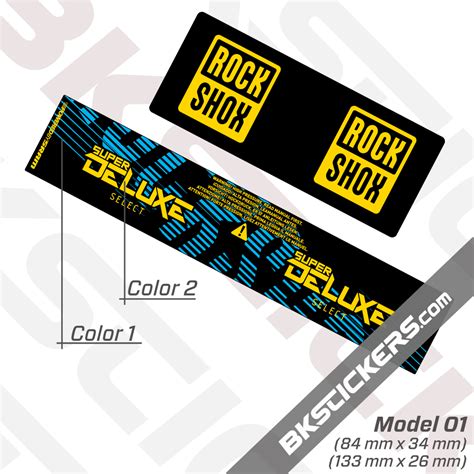 Rockshox Super Deluxe Select Inverted Rear Shox Decals Kit