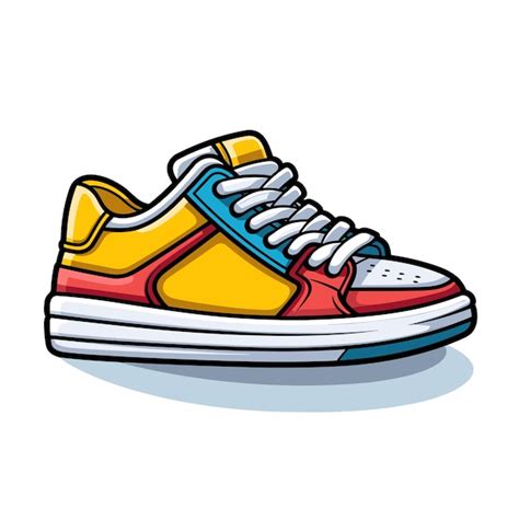 Un Dibujo De Un Zapato Con Un Zapato En él Vector Premium