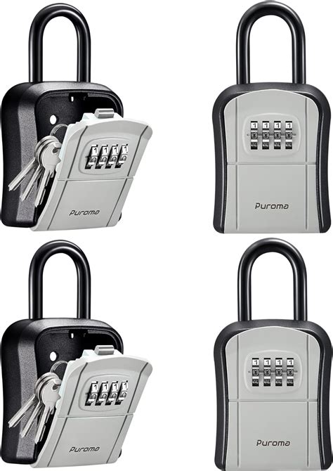 Amazon Puroma Key Lock Box Portable Combination Lockbox Wall