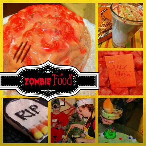 Susieqtpies Cafe Zombie Themed Food Halloween Recipe Menu Plan Food