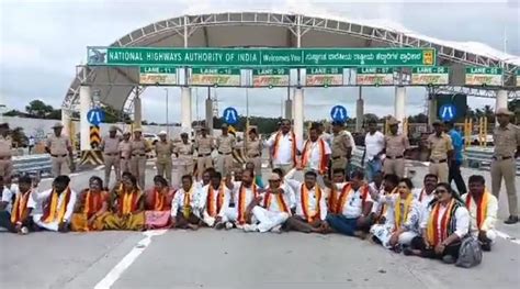 Kannada Activists Stage Protest As Nhai Begins Second Phase Of Toll