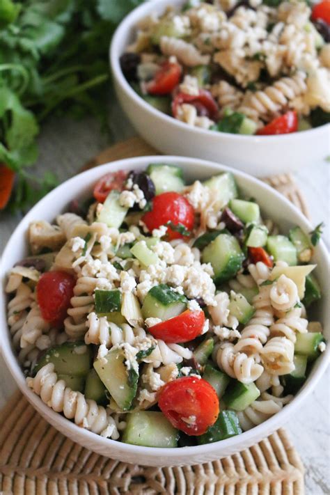 Vegan Mediterranean Chickpea Pasta Salad Live Simply Natural