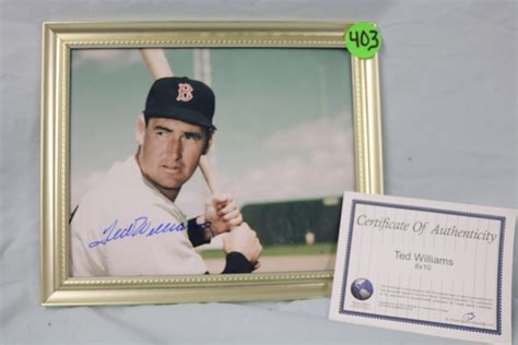 Lot Ted Williams Autograph