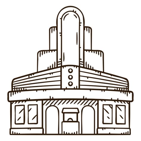 Old Cinema Building Facade Png And Svg Design For T Shirts