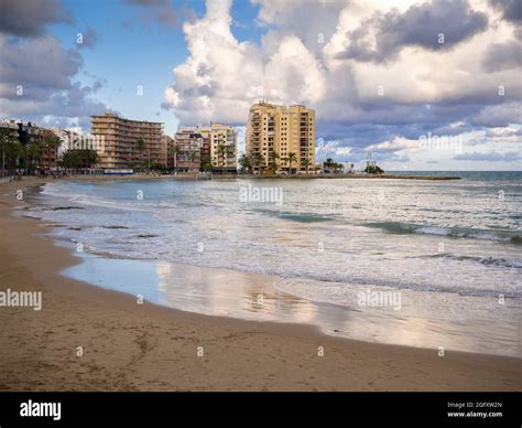 Playa Del Cura Beach At The Mediterranean City Of Torrevieja Costa