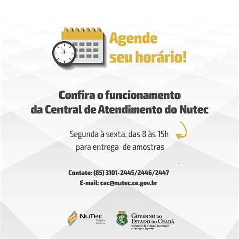 Confira O Funcionamento Da Central De Atendimento Do Nutec Núcleo De