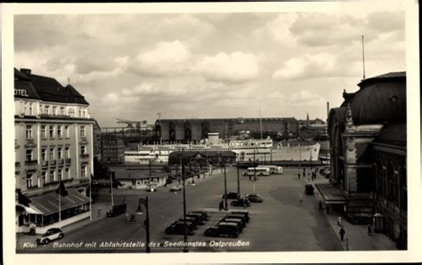 Ansichtskarte Postkarte Kiel Bahnhof Hafen Akpool De