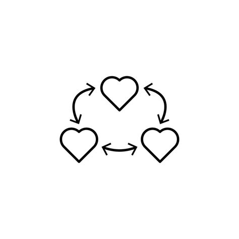 love triangle vector icon illustration 23194734 Vector Art at Vecteezy
