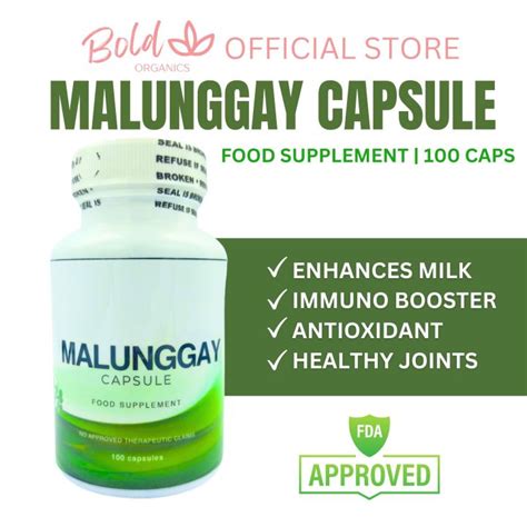 Bold Organics Malunggay Capsule Caps Enhances Milk Production For