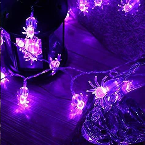 Kentop 3M 20 LEDs Guirlandes Lumineuses Halloween Araignée Lumière