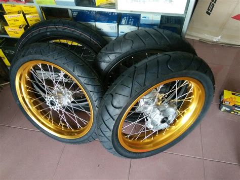 Jual Paket Supermoto Honda Crf Gold Ban Irc Tapak Lebar Di Lapak Riyan