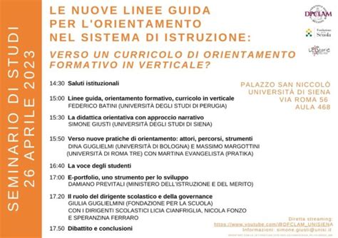 Le Nuove Linee Guida Per Lorientamento