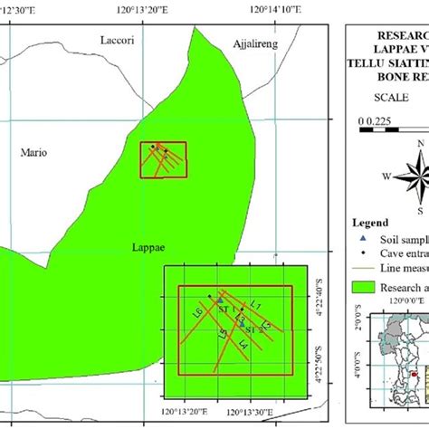 Map with the location of the resistivity measurement lines, soil ...