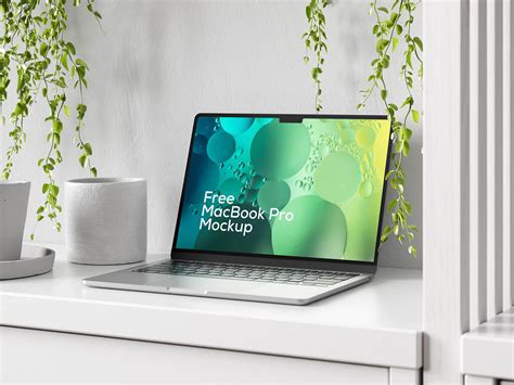 4 Free Macbook Pro On Dresser Mockup Psd Files Good Mockups