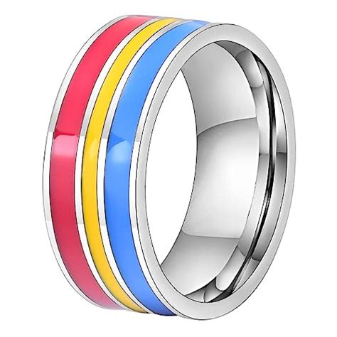 Throne Gremlin Nanafast 8mm Stainless Steel Enamel Rainbow Lgbt