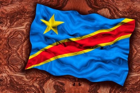 Premium Photo National Flag Of Congo Democratic Republic Background