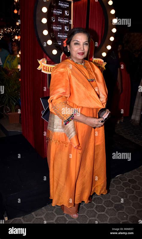 Mumbai India 5th Nov 2018 Indian Actress Shabana Azmi At Prithvi