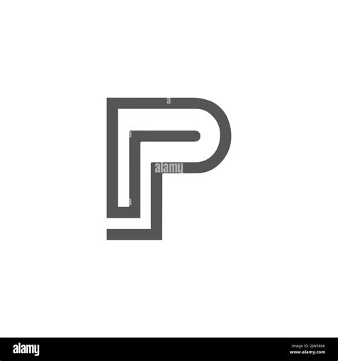 P Pp Abstract Initial Monogram Letter Alphabet Logo Design Stock