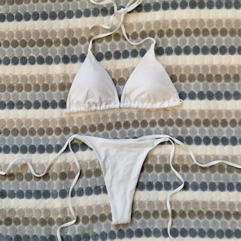 Swim Women Sexy Halterneck Tiny Mini Micro Bra Charming Bikini G String Bottom Poshmark