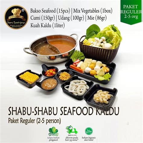 Jual Paket Shabusukisteamboat Seafood Kaldu Reguler 2 5 Orang Halal