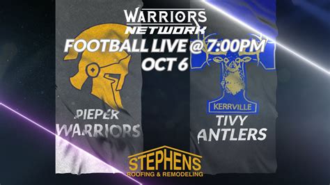 Warrior Football Pieper Warriors Vs Tivy Antlers Youtube