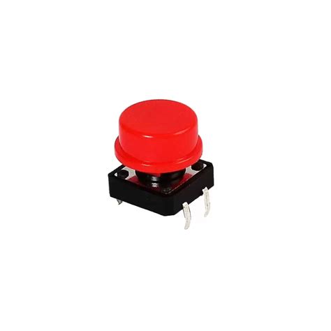 Boton Push Button X X Mm Pines Abierto Rojo