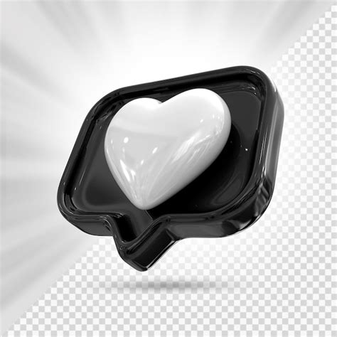 Premium Psd Heart Love Icon 3d